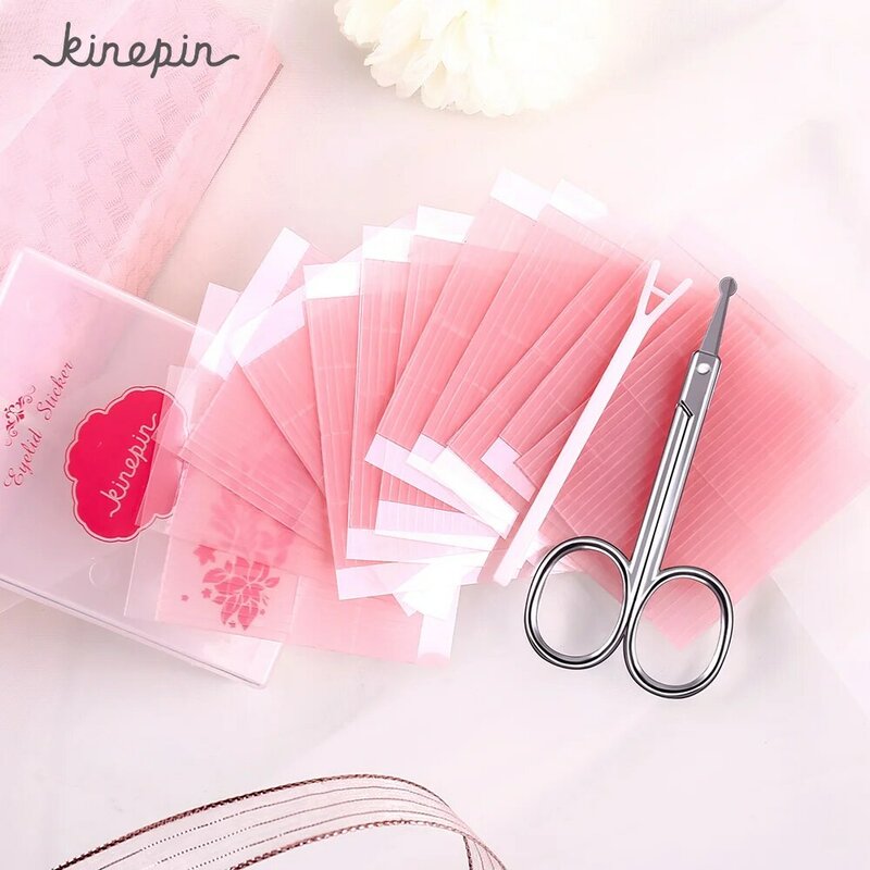 572pcs Double Sides Eyelid Stickers Magic Stretch Fiber adhesive medical Eye Tape Strips for Natural-looking Creased Eyelid