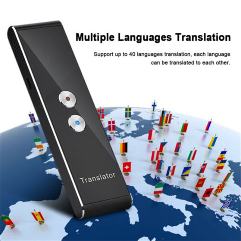T8 tłumacz głosowy 40 językach wiele języków natychmiastowy przetłumaczyć Mini bezprzewodowy 2 sposób w czasie rzeczywistym Translator APP urządzenia Bluetooth