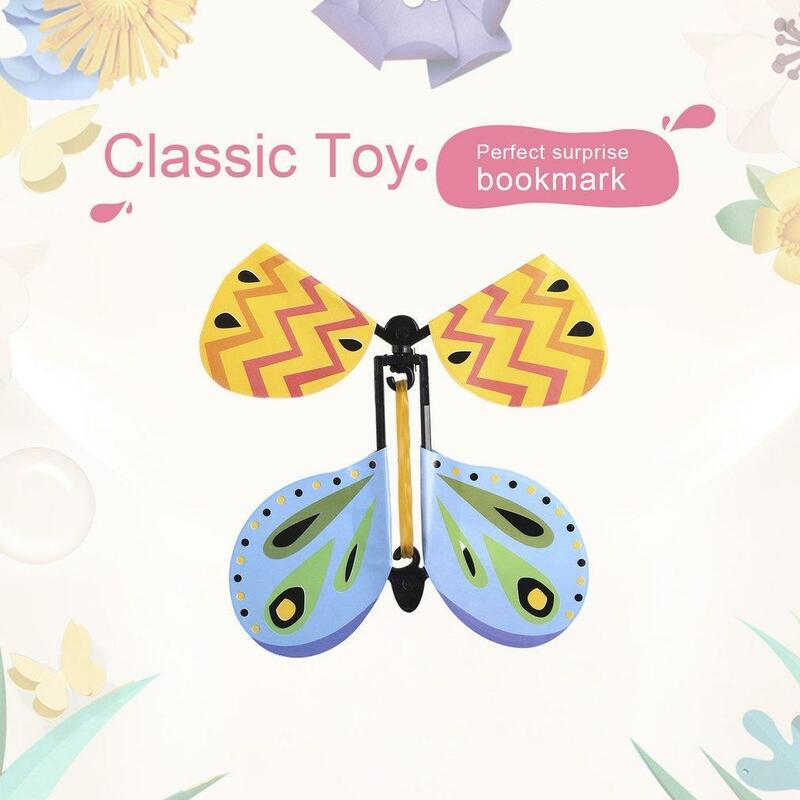 Mariposa voladora con cola de Golondrina, juguete mágico divertido, pequeños trucos de magia, juguetes de broma sorpresa divertidos (Color Ramdon)