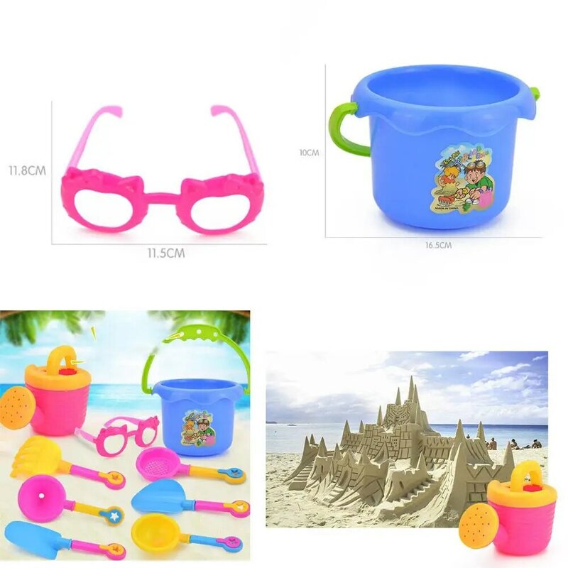 RCtown-cubo de agua simulada, pala, embudo, gafas, playa, mar, arena, juguetes de juego