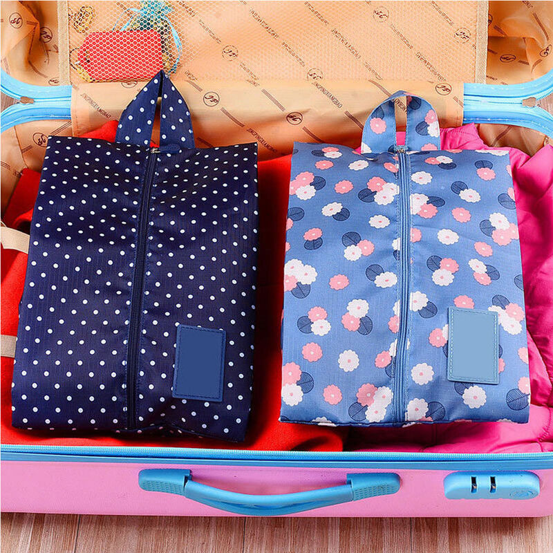 Nieuwe Handige Multipatroon Waterdichte Oxford Draagbare Reizen Schoen Tas Pouch met Zip Travel Wash bag