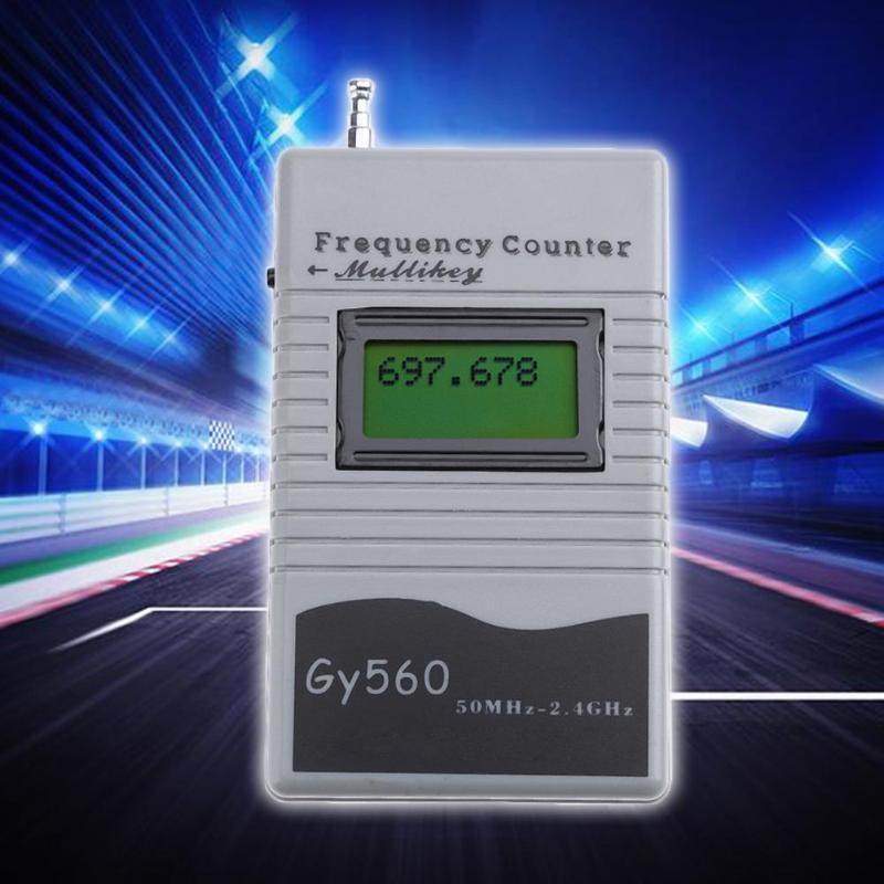 Medidor de frequência digital com 7 dígitos, display lcd para transmissor de rádio bidirecional gsm 50 mhz-2.4 ghz gy560