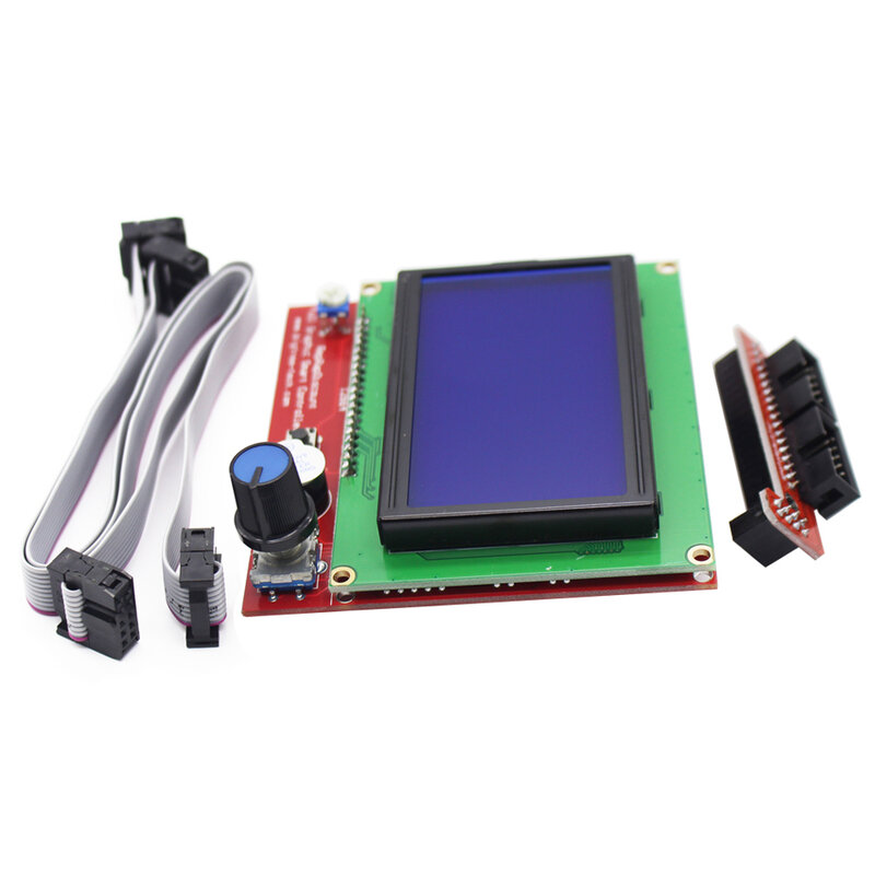 Nowy 1 x LCD12864 kontroler + 1 x rozdzielnica + 2x30 cm kabel panelu sterowania LCD 3D drukarki wyświetlacz kontroler