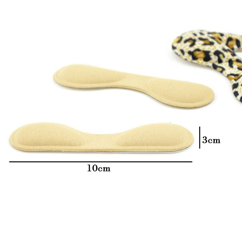 Protetor de calcanhar do leopardo 4d, esponja preta para sapatos inserções palmilhas antiderrapante almofadas para mulheres salto alto confortável