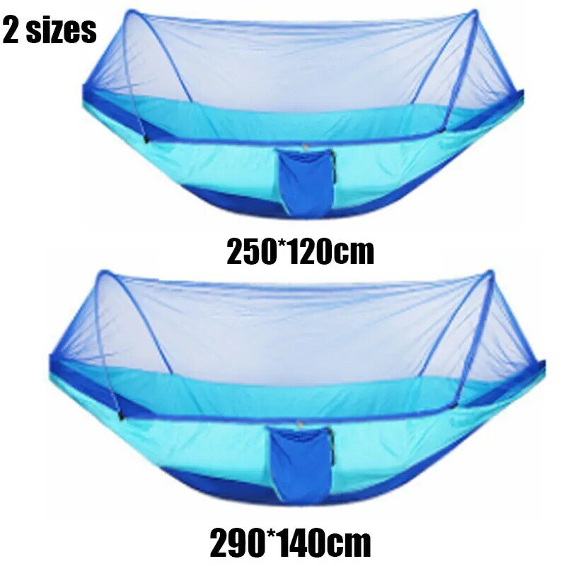 Outdoor Mosquito Net Parachute Hammock Camping Hanging Sleeping Bed Portable High Strength Sleeping Swing 290x140cm