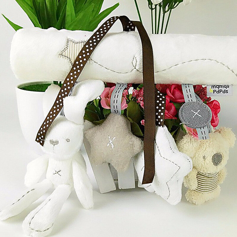 Кролик детская подвесная кровать безопасность сиденье плюш игрушка, ручной Колокольчик Многофункциональный плюшевая игрушечная коляска мобильные подарки