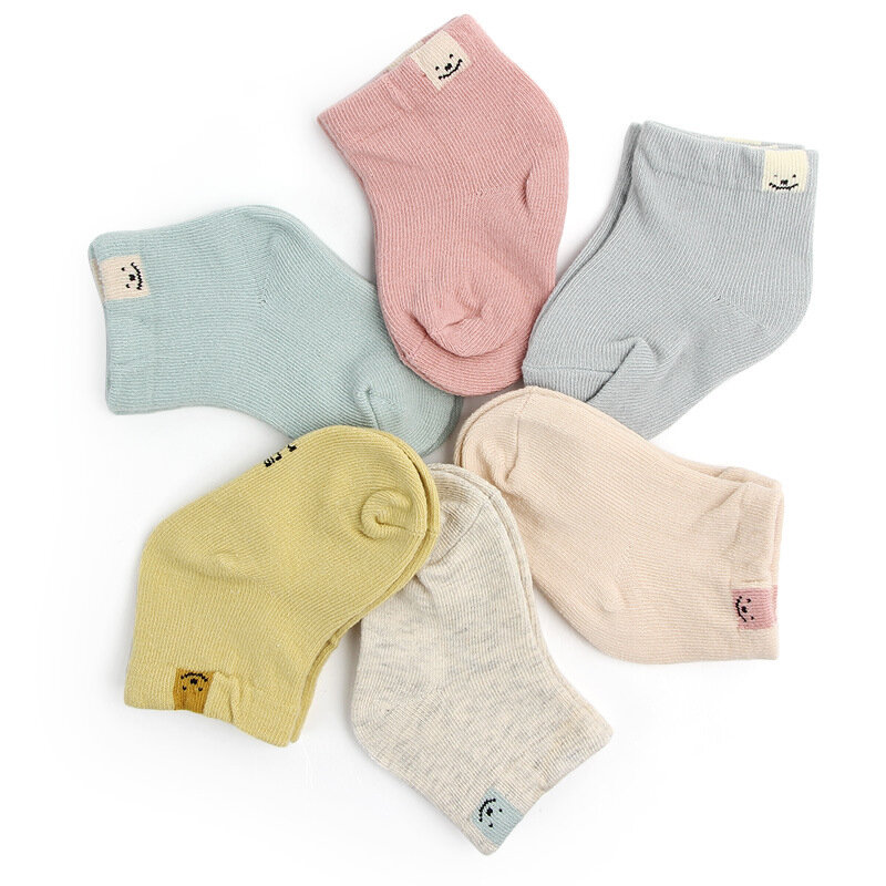 Calcetines de algodón Unisex para bebé recién nacido, calcetín fresco de Color caramelo, 0 a 1 año, novedad, primavera y otoño, 1 par