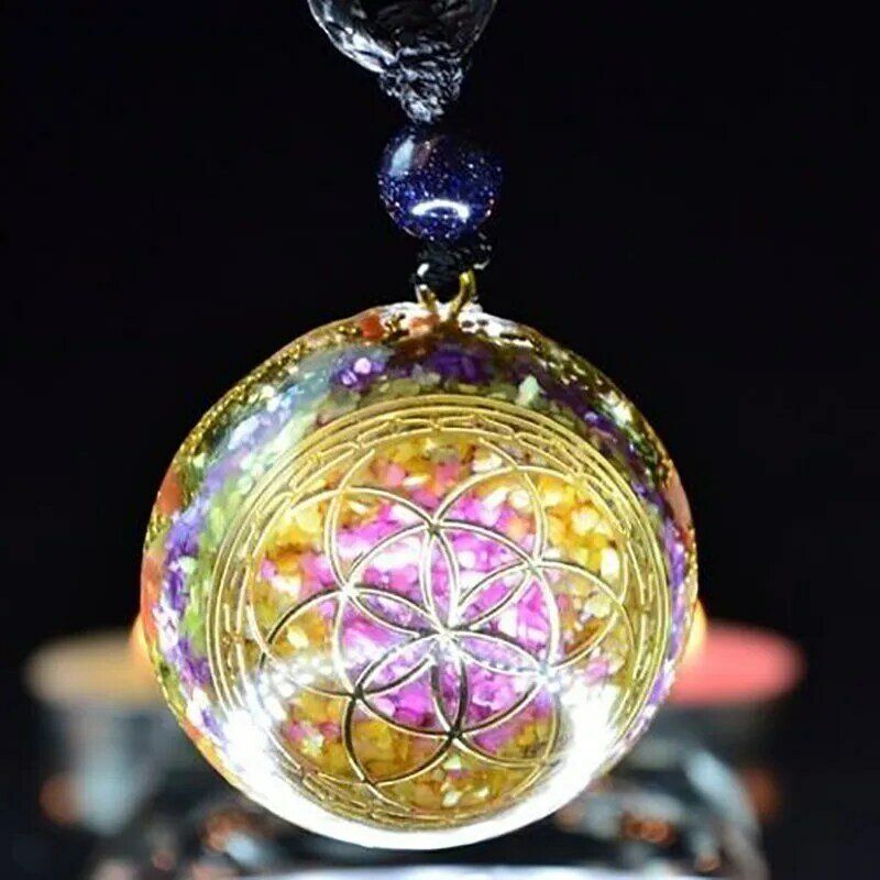 Orgonit energia wisiorek naturalny kryształ naszyjnik egzorcyse złe duchy zmień szczęście eliminuje negatywną energię biżuteria