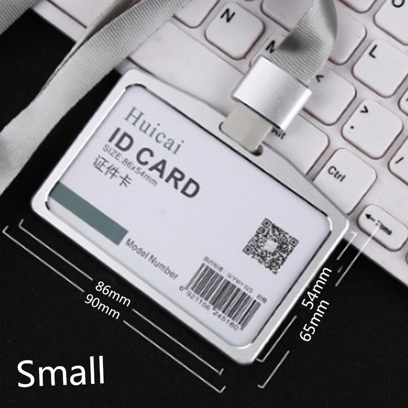 جديد 1 قطعة سبائك الألومنيوم اسم العمل حاملي بطاقة الأعمال بطاقة العمل ID شارة الحبل HolderMetal ID الأعمال