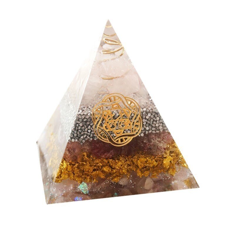 Ochrony przed promieniowaniem Orgonite piramida energetyczna żywica dekoracyjne Craft biżuteria konwerter energii przynieść szczęście
