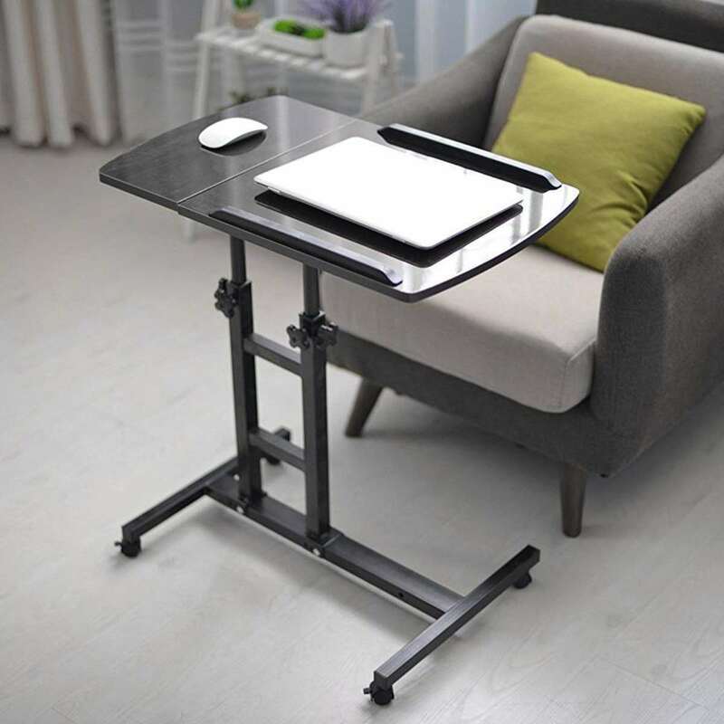 65-97cm Black Adjustable Salon Nail Tables Tattoo Nail Work Desk Table Computer Desk Table Tracing Drawing Work Station Stand