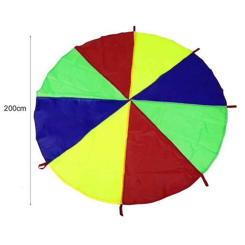 Crianças Jogar Rainbow Jogo Ao Ar Livre Exercício Esporte 8 Alças Parachute Toy Drop Shipping