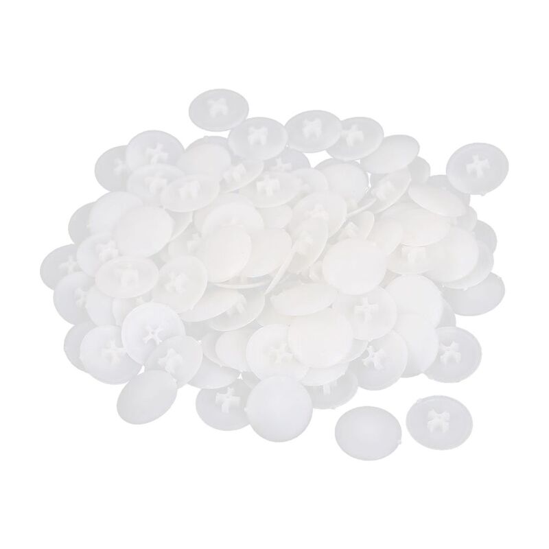 Promotion! Screws Plastic Cover Case 17mm x 6.5mm 100 pieces White  Phillips Screw Cap