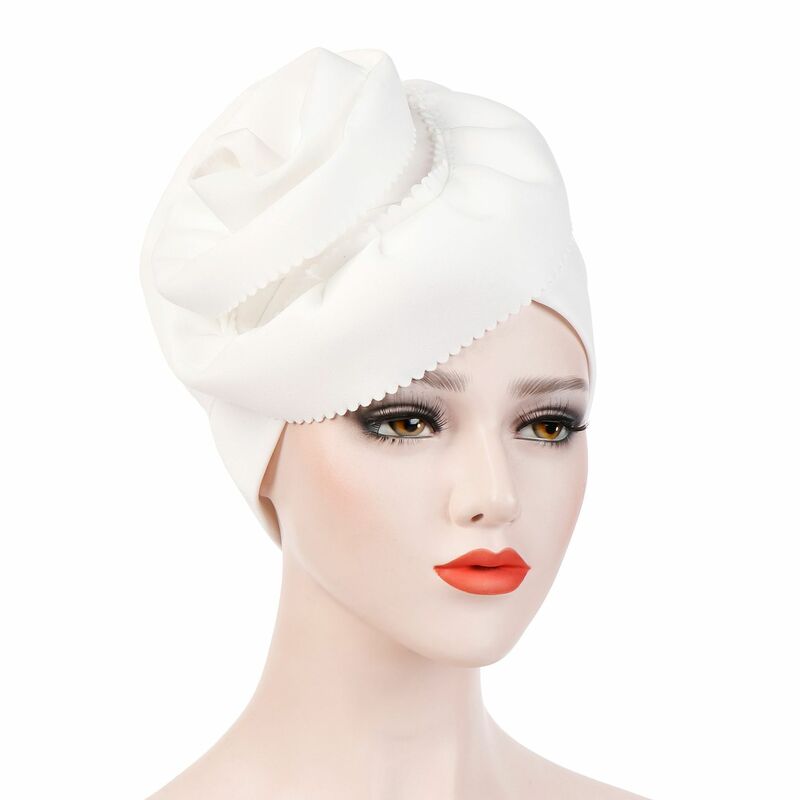 Turban en coton de luxe pour femmes, couvre-chef, robe musulmane, Hijab, accessoires pour cheveux, casquettes