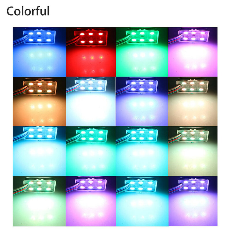 Kit de feu arrière LED RGB pour camion et lit, son activé, télécommande sans fil, éclairage de travail multicolore, néon, éclairage de roche (8 dosettes)