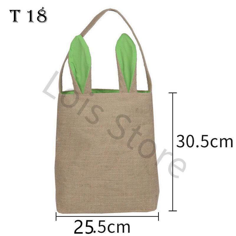 1 stücke Neue Nette Bunny Ohren Design Ostern Tasche Tuch Tote Handtasche Korb für Eier Candy Geschenke Jagd zu Ostern party Festival Taschen