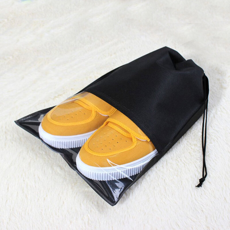 Fashion Women Men Shoes Bag Non-woven Fabric Travel Drawstring Shoes Cloth Bags pouch Case Travel Organizer Accessories