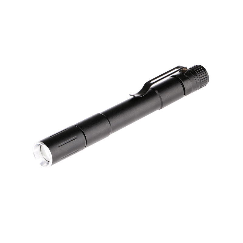 Mini Portable Small Penholder 3 Modes LED Flashlight Aluminum Alloy Night Walking Lighting Car Maintenance Work Torch
