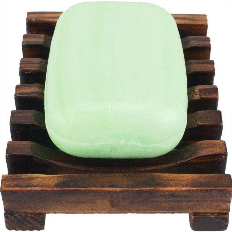 Natural Wooden Soap Dish Wood Soap Tray Holder Storage Soap Rack Plate Box Container For Bath Shower Plate Bathroom