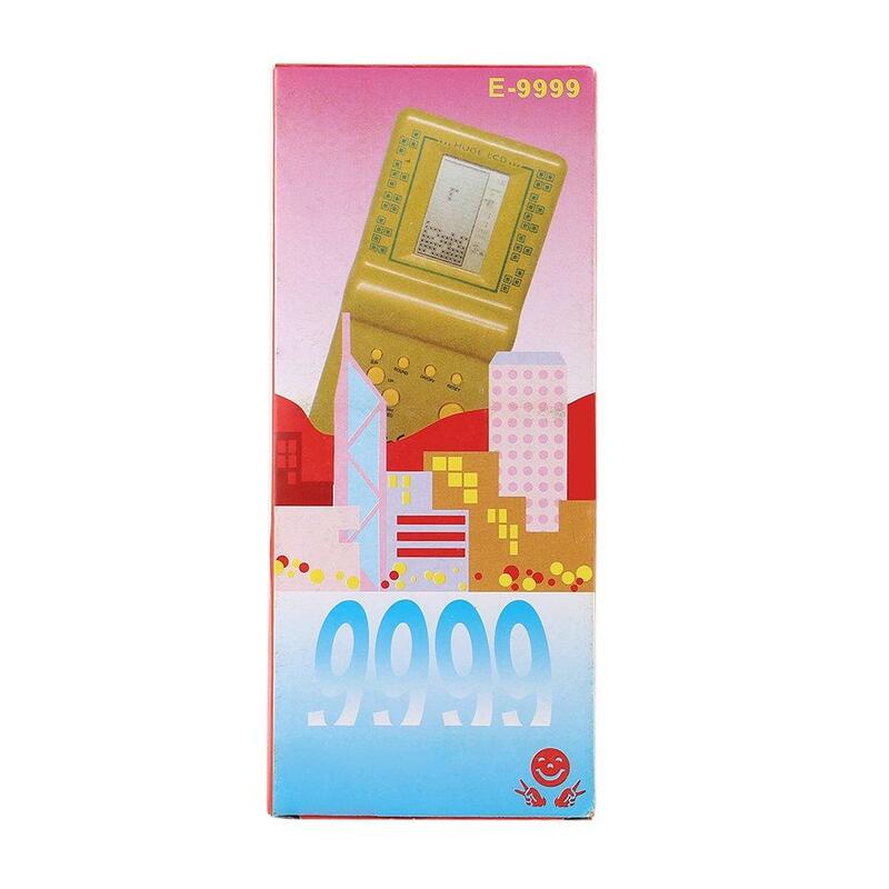 Kids Electronic Tetris Brick Game Handheld Game Machine LCD Educational Toys  Drop shipping Color Random