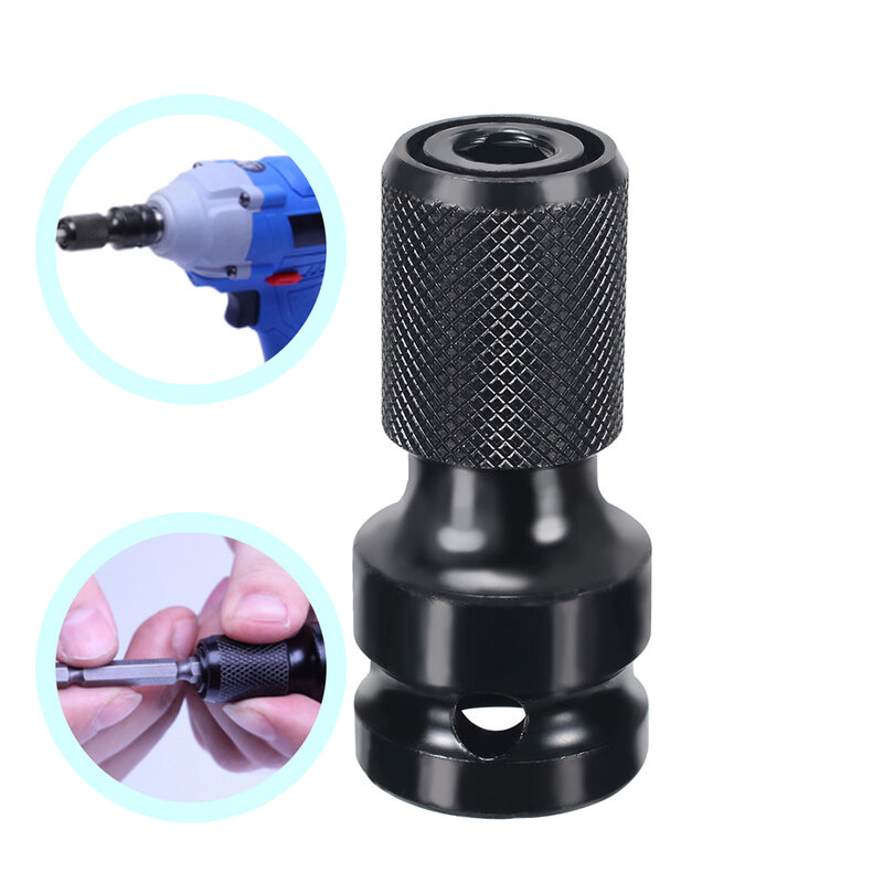 1/2'' Square to 1/4'' Hex Shank Socket Adapter Quicker Release Converter for Impact Wrench Length 5cm Mayitr