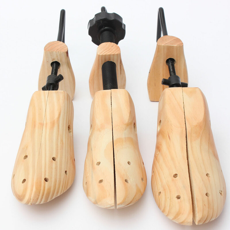 Unissex 1 peça sapato maca de madeira sapatos árvore shaper rack, madeira ajustável planos bombas botas expansor árvores tamanho s/m/l