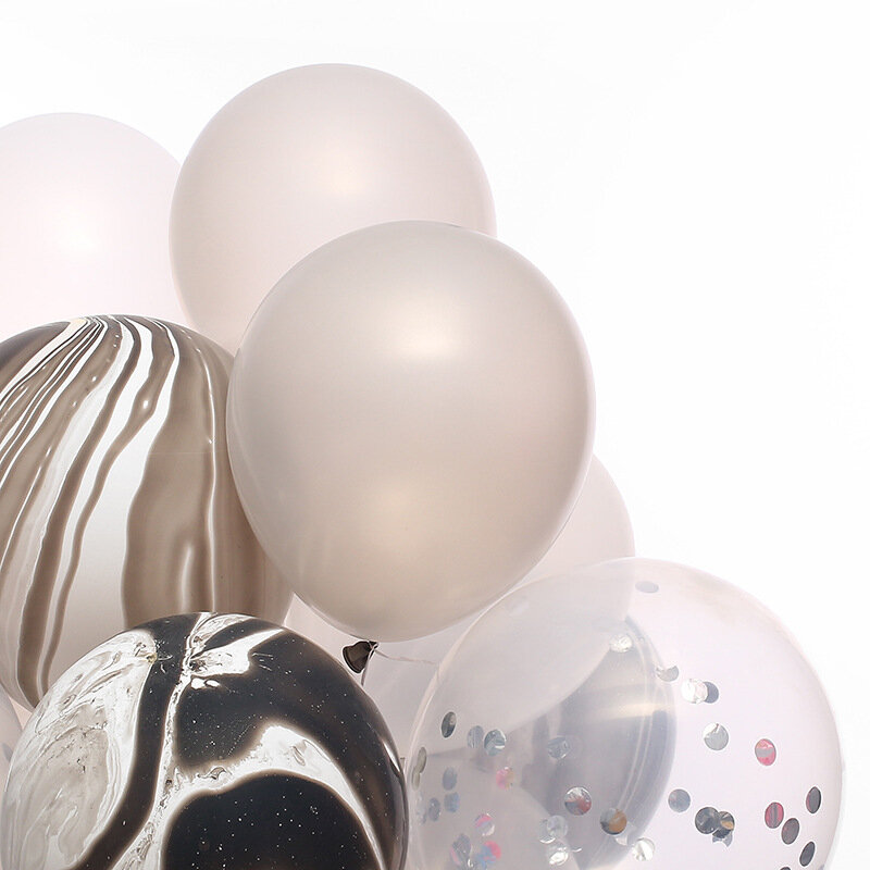 12 pulgadas globos de Latex efecto perla ágata azul Rosa globo confeti helio de aire bola adornos de feliz cumpleaños boda fiesta suministros