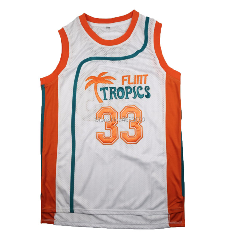 AIFFEE Jackie Moon flint-tropics cheerleader costume #33  Semi-Pro  Movie Basketball Jersey 80s uniform Cosplay Jersey  US STOCK