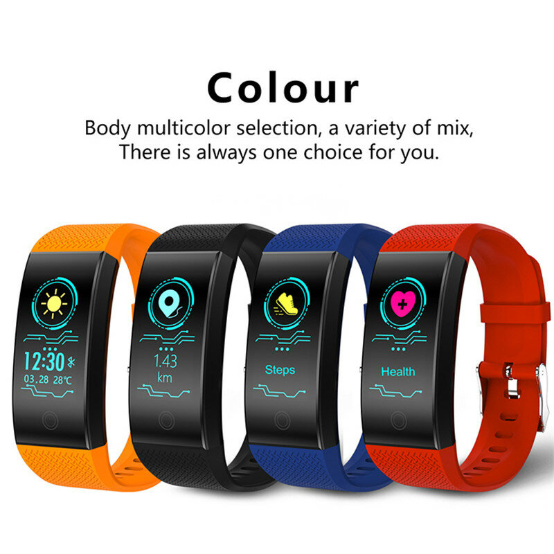 2019 New Color Screen Smart Bracelet Heart Rate Monitor IP68 Waterproof  Fitness Tracker Band Bluetooth 4.0 Sports Wristbands