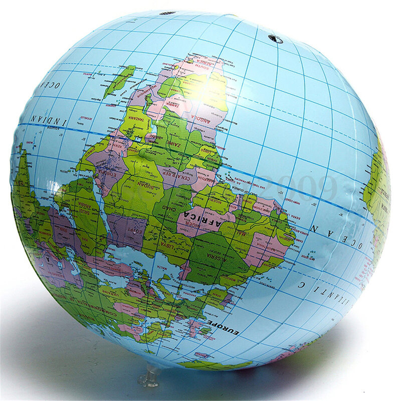 NEW 30cm Inflatable Globe World Earth Ocean Map Ball Geography Learning Educational Beach Ball Kids Toy home Office Decoration