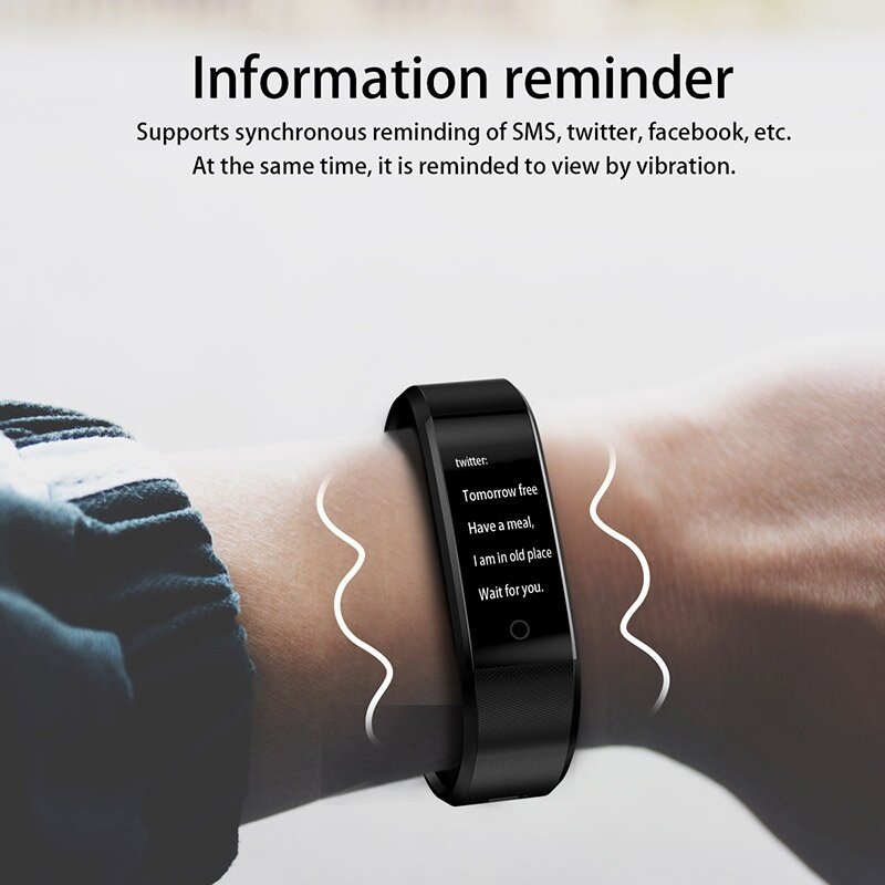 Hot ID115Plus Braccialetto Intelligente Bluetooth di Sport Wristband Heart Rate Monitor Guarda Attività Inseguitore di Fitness Banda Intelligente PK Mi fascia 2