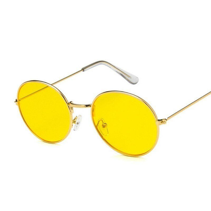 Солнцезащитные очки в металлической оправе UV400 для мужчин и женщин, овальные брендовые дизайнерские винтажные очки в стиле ретро, модные со...