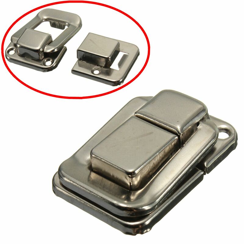 1/4PCS Verschluss Toggle Lock Latch Fang 37mm x 25mm Für Koffer Koffer Boxen Truhen Stamm nickelage