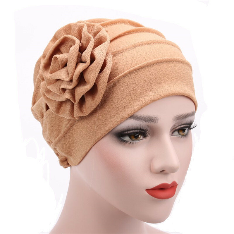 Women's Hats Spring Summer Floral Beanie Hat Muslim Stretch Turban Hat Cap Hair Loss Headwear Hijib Cap