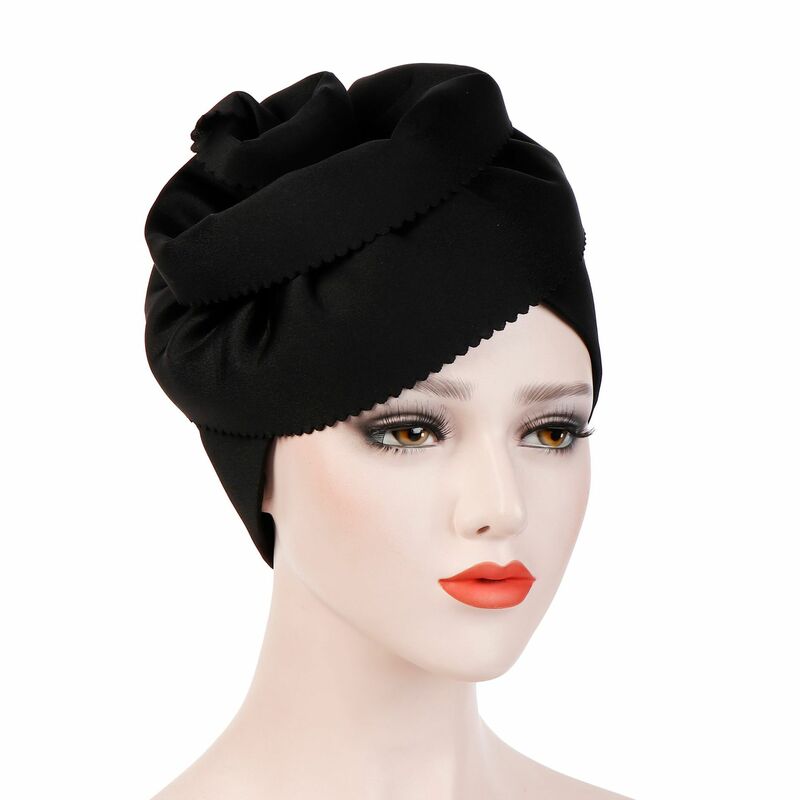 Turbante de algodón de lujo para mujer, vestido musulmán, Hijab, accesorios para el cabello, gorros, hijabs