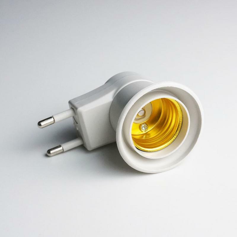 E27 eu 플러그 램프 홀더 변환기 e27 기본 소켓 어댑터 on-off 제어 스위치 야간 조명 전원 홈 조명 액세서리