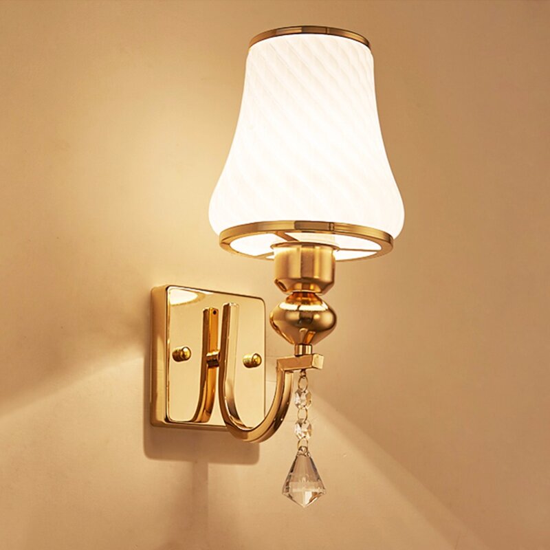 Modern Wall Sconce Wall Lamp Luminary E27 Wall Mounted Bedside Lamps Fixtures Loft Home Lighting Wall Sconce with Knob switch