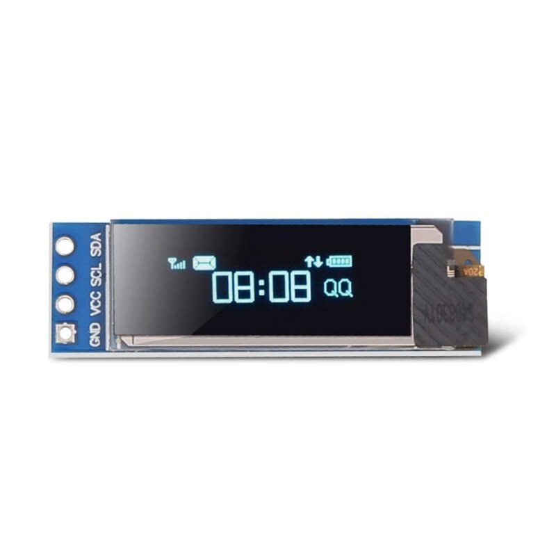 0.91 inch OLED module White Blue color 128X64 OLED LCD LED Display Module For Arduino 0.96 I2C IIC Serial  with Case