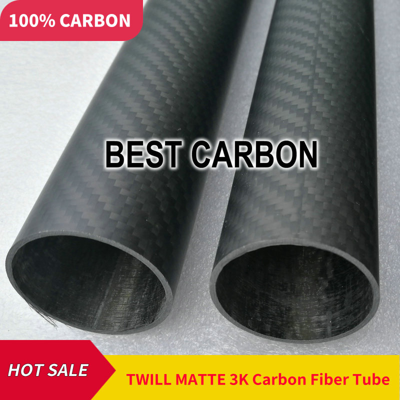 Tubo de enrolamento em tecido de carbono, 28mm x 25mm x 1000mm, alta qualidade, 3k, haste de cauda de carbono, braços quadricóptero, tamanhos simples