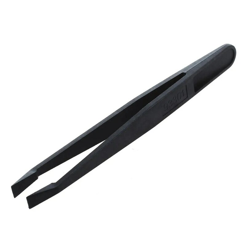 HHO-herramienta Manual, pinzas antiestáticas de punta plana de plástico negro
