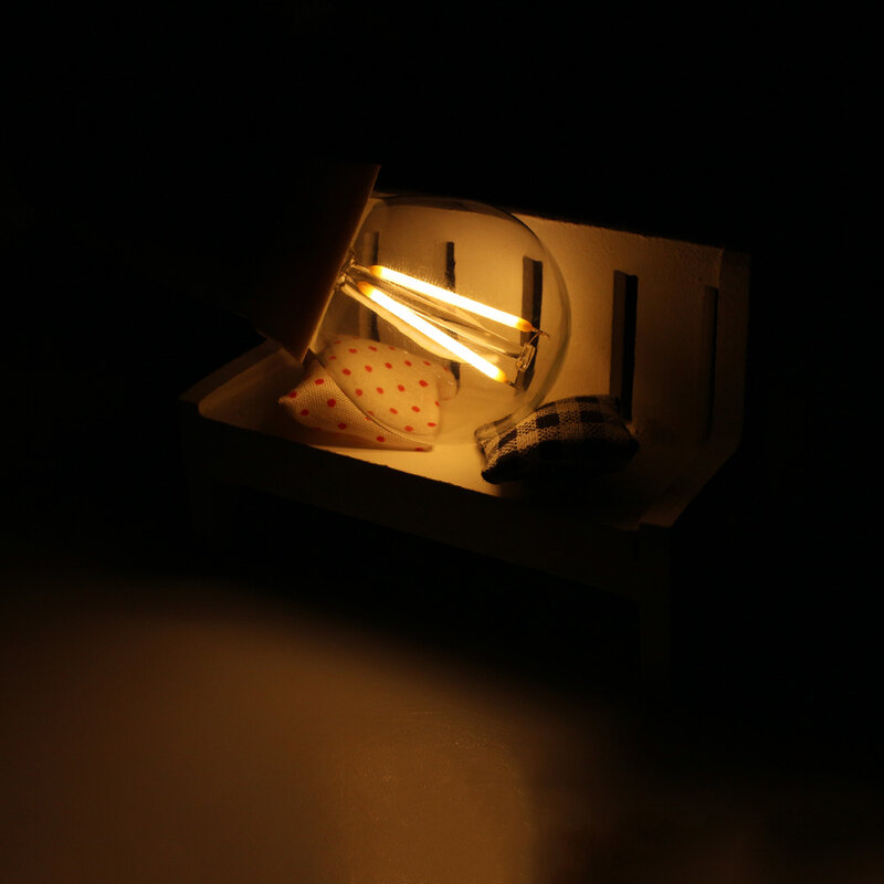 Lampe Led à Filament rétro 2W E27 110V/220V G45, coque en verre transparent, Vintage Edison, ampoule LED, livraison directe