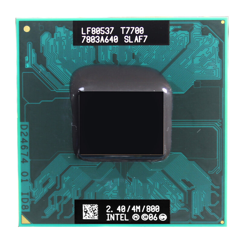 Процессор intel Core 2 Duo T7700, 4 Мб кэш-памяти, 2,4 ГГц 800 двухъядерный процессор для ноутбука, процессор для ноутбука