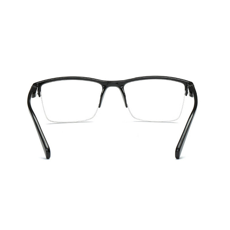 Zilead óculos para leitura unissex meia armação, lentes pretas, antifadiga, para presbiopia + 1.0 + 1.25 + 1.5 + 1.75 + 4.0 a +