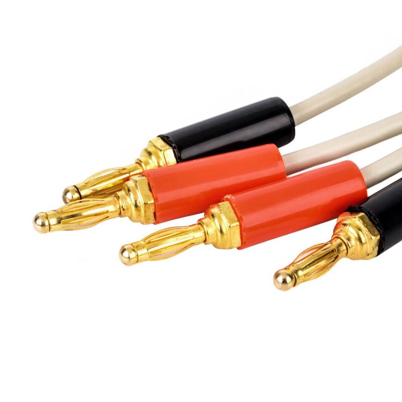Cable de clips de enchufe banana aislado, medidor de prueba de cables de baja resistencia, LCR, Terminal Kelvin, 1 par