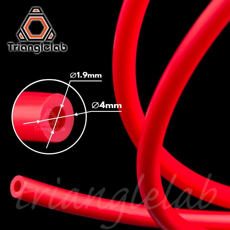 Trianglelab هوتيند بتف أنبوب تيفلونتو ل بروسا i3 أنيت mk8 1.75 مللي متر خيوط ID1.9mmOD4mm كابريكورنوس أنبوب
