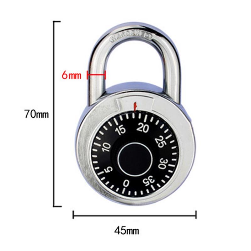 Digit Combination Code Rotary Padlock ound Dial Number Luggage Suitcase Security Locker Suitcase Drawer Cabinet Swing Lock