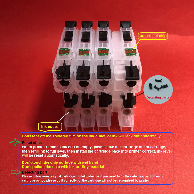 YOTAT Refillable ink cartridge LC131 for Brother DCP-J152W DCP-J172W DCP-J552DW DCP-J752DW MFC-J470DW MFC-J650DW MFC-J870DW
