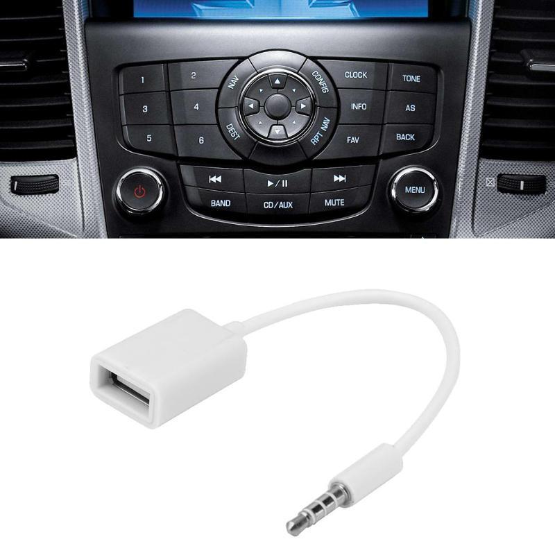 Cable adaptador de Cable OTG macho A USB para coche, accesorio de 15cm, 3,5mm, 2,0