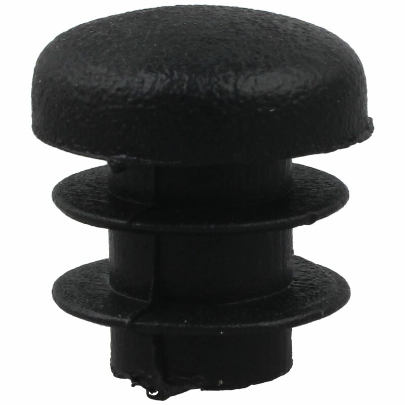 Plástico negro de 14mm de diámetro, tapas de extremo de cierre, inserto de tubo redondo, 10 Uds.