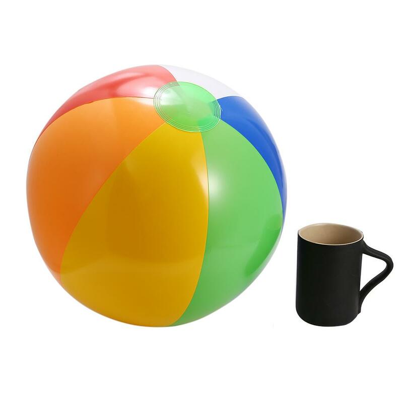 RCtown-pelota de playa inflable de Color arcoíris, 1 Uds., 20CM, Polo Acuático para niños, juguete de regalo de Navidad y Halloween para año nuevo